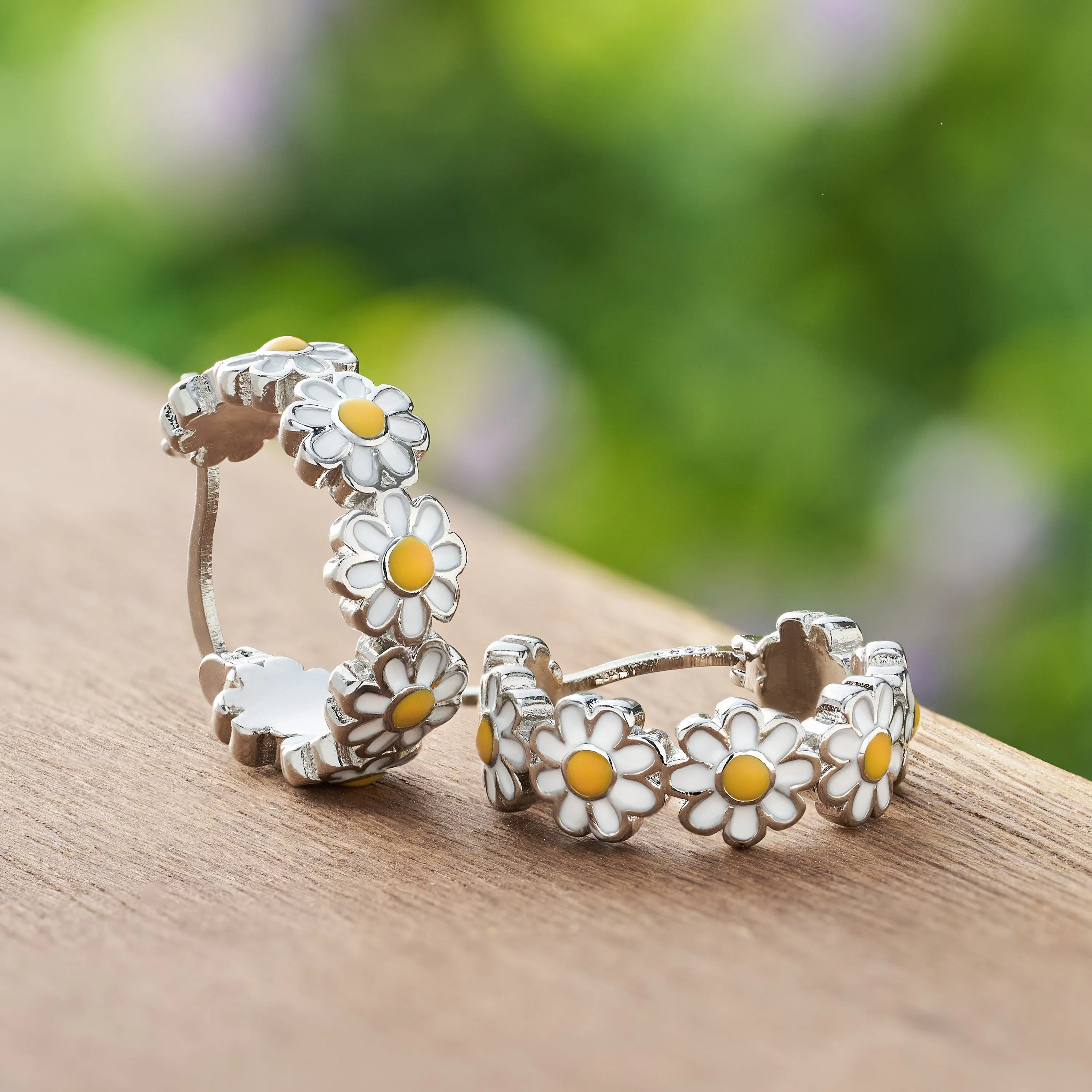 Little Daisy Huggie Hoop Earrings