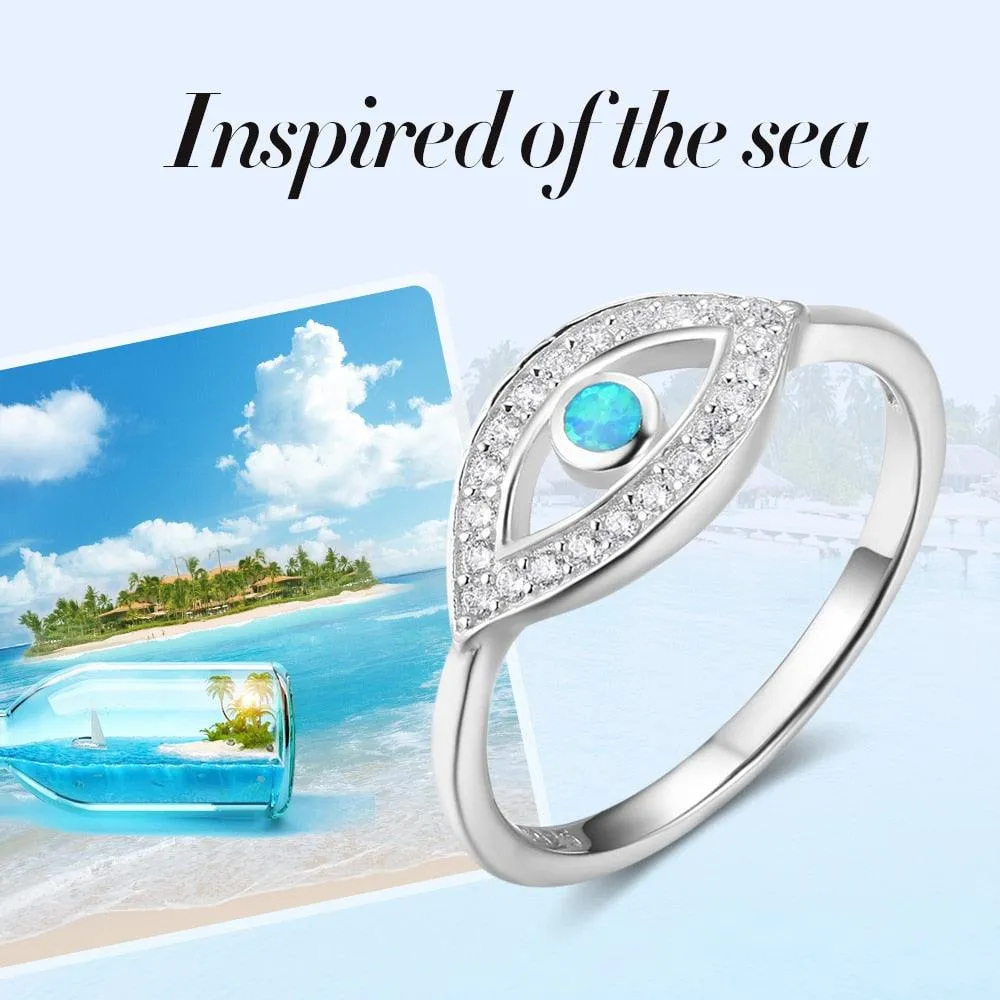 Lively Silver Stone Engraved Ring For Women