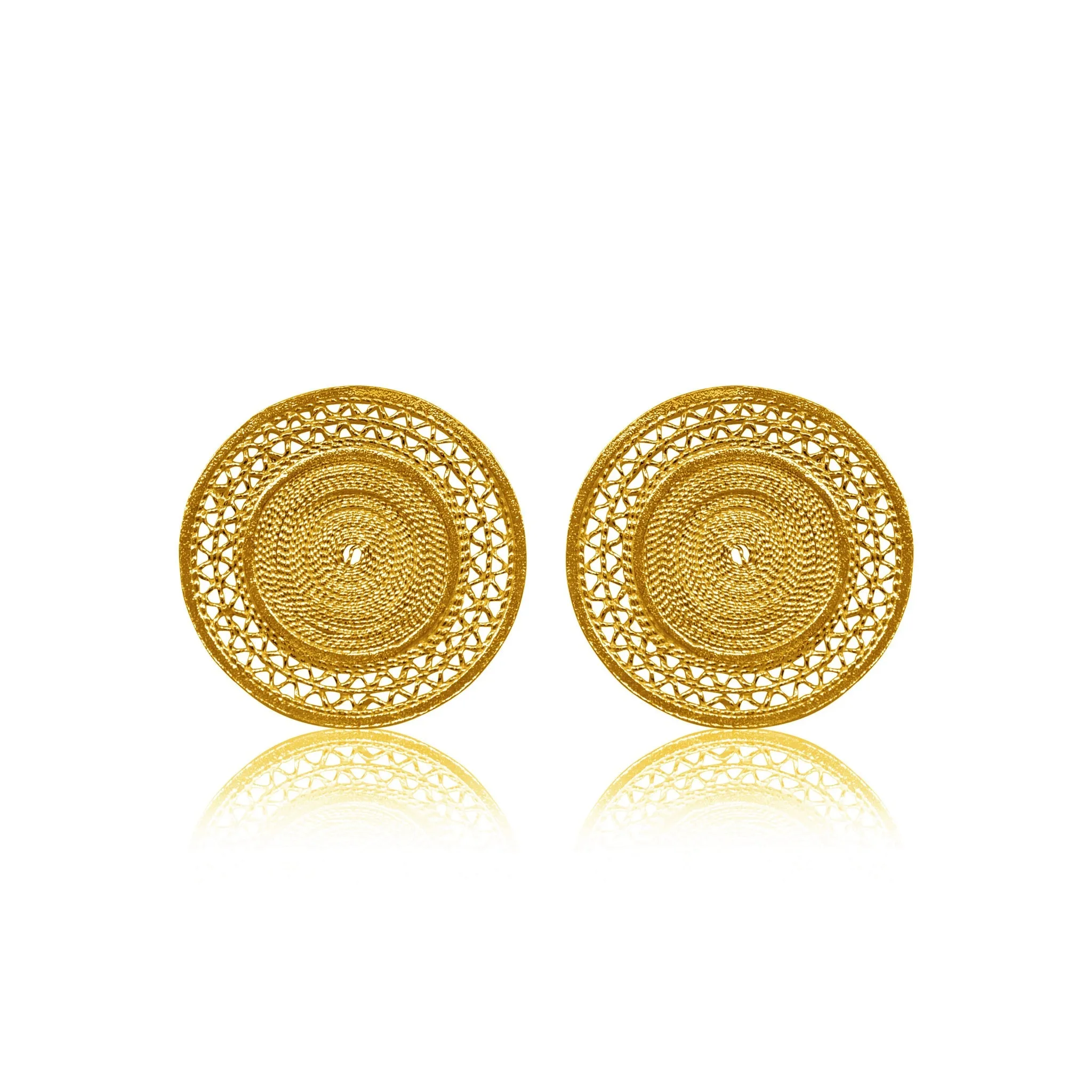 MAGGIE GOLD STUD EARRINGS FILIGREE