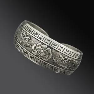 Miao Ethnic Tribal Phoenix Cuff Bracelet