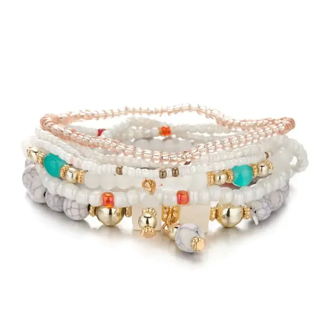 Multilayer Elastic Weave Bracelets