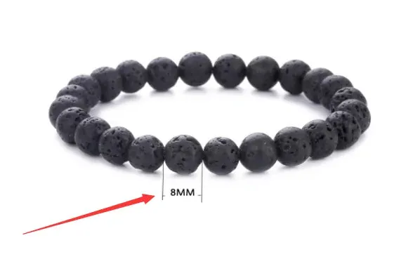 Natural Volcanic Stone Beads Bracelets