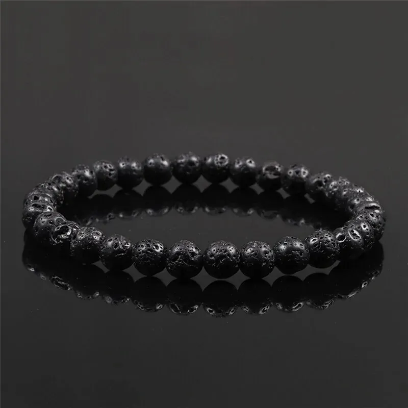 Natural Volcanic Stone Beads Bracelets