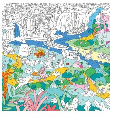 OMY Giant Coloring Poster (100 x 70cm) - 12 Designs