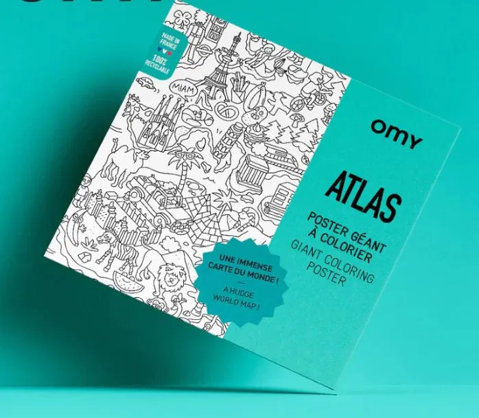 OMY Giant Coloring Poster (100 x 70cm) - 12 Designs