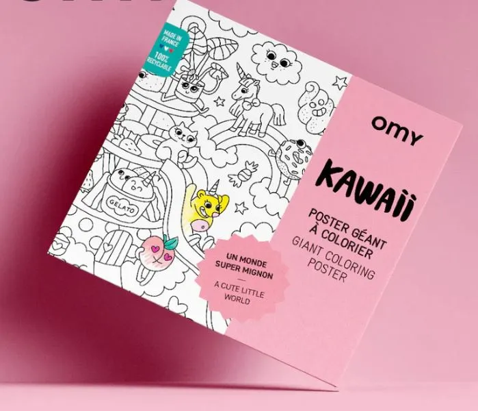 OMY Giant Coloring Poster (100 x 70cm) - 12 Designs