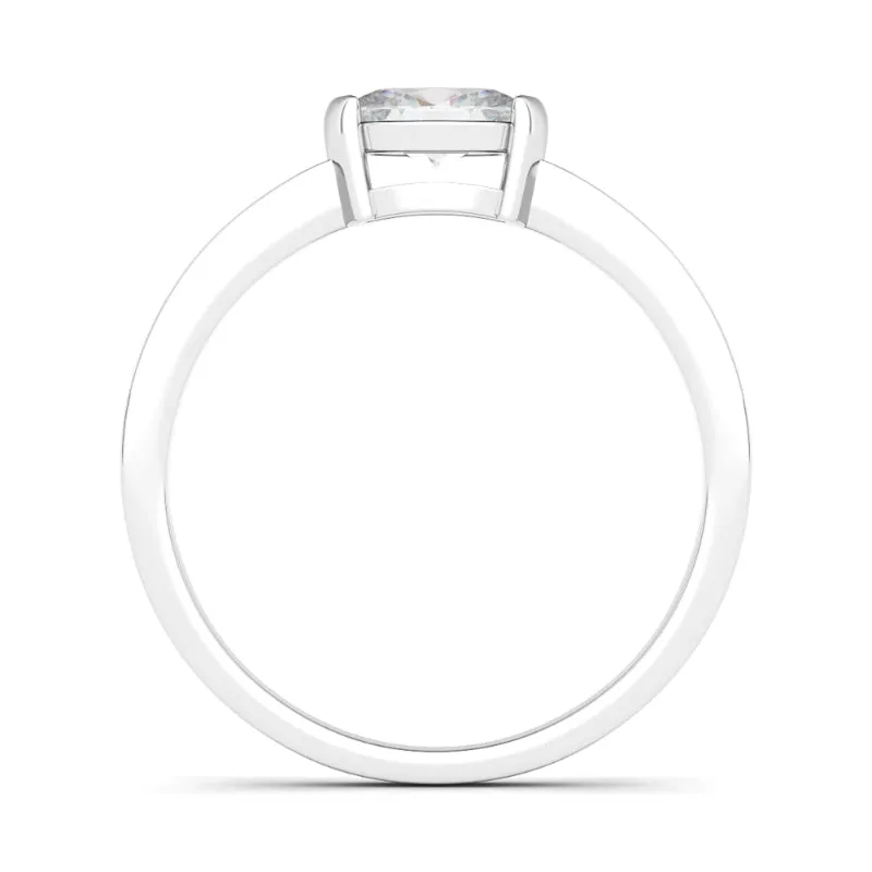 Oval Half Bezel Diamond Ring