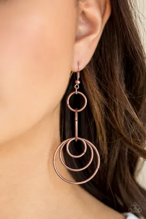 Paparazzi Chic Circles Earrings Copper