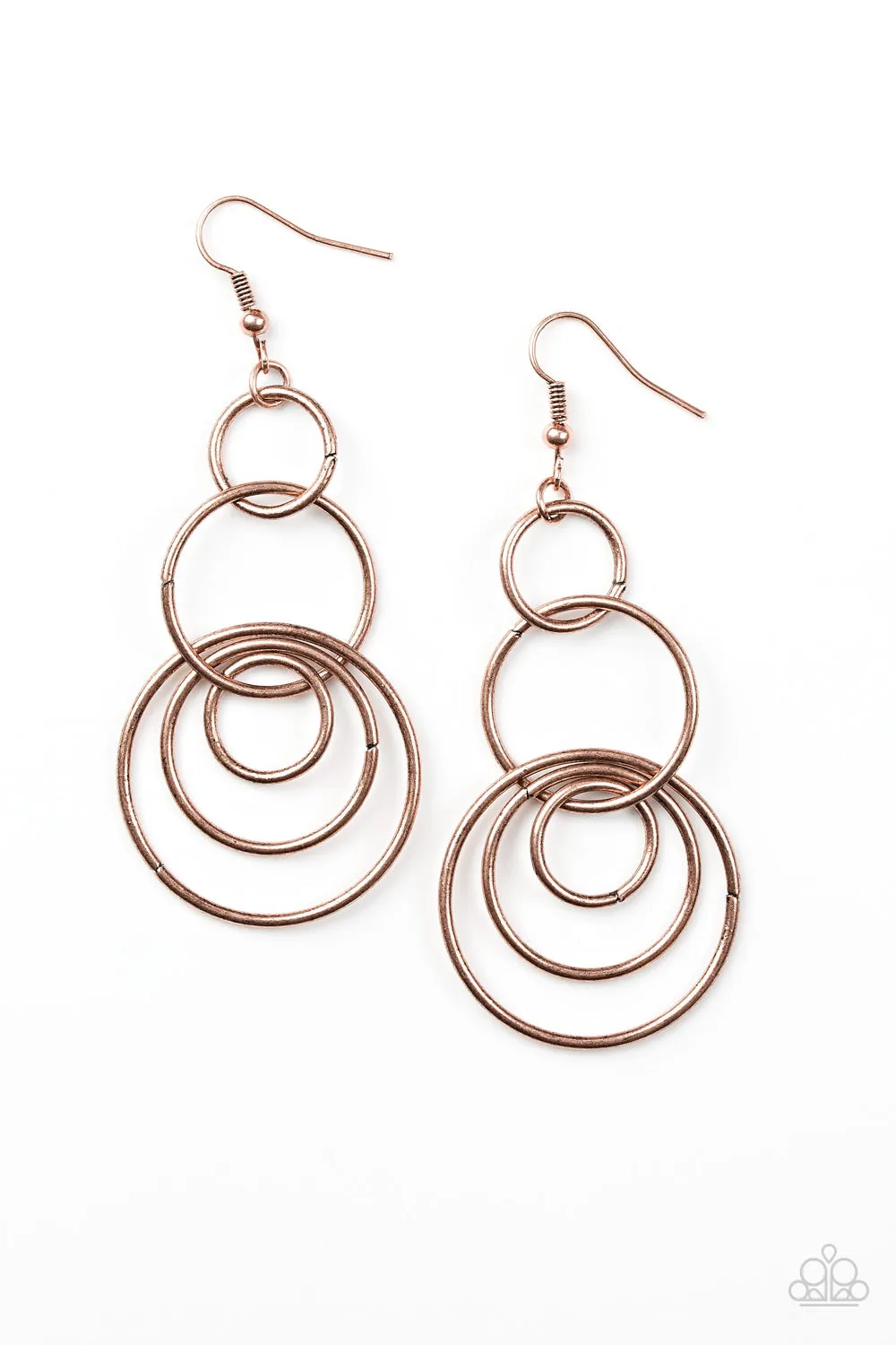 Paparazzi Chic Circles Earrings Copper