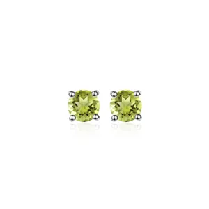 PERIDOT ROUND CUT STUDS