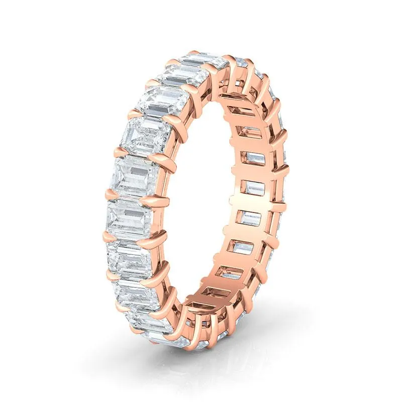 Petite Emerald Cut Diamond Eternity Band