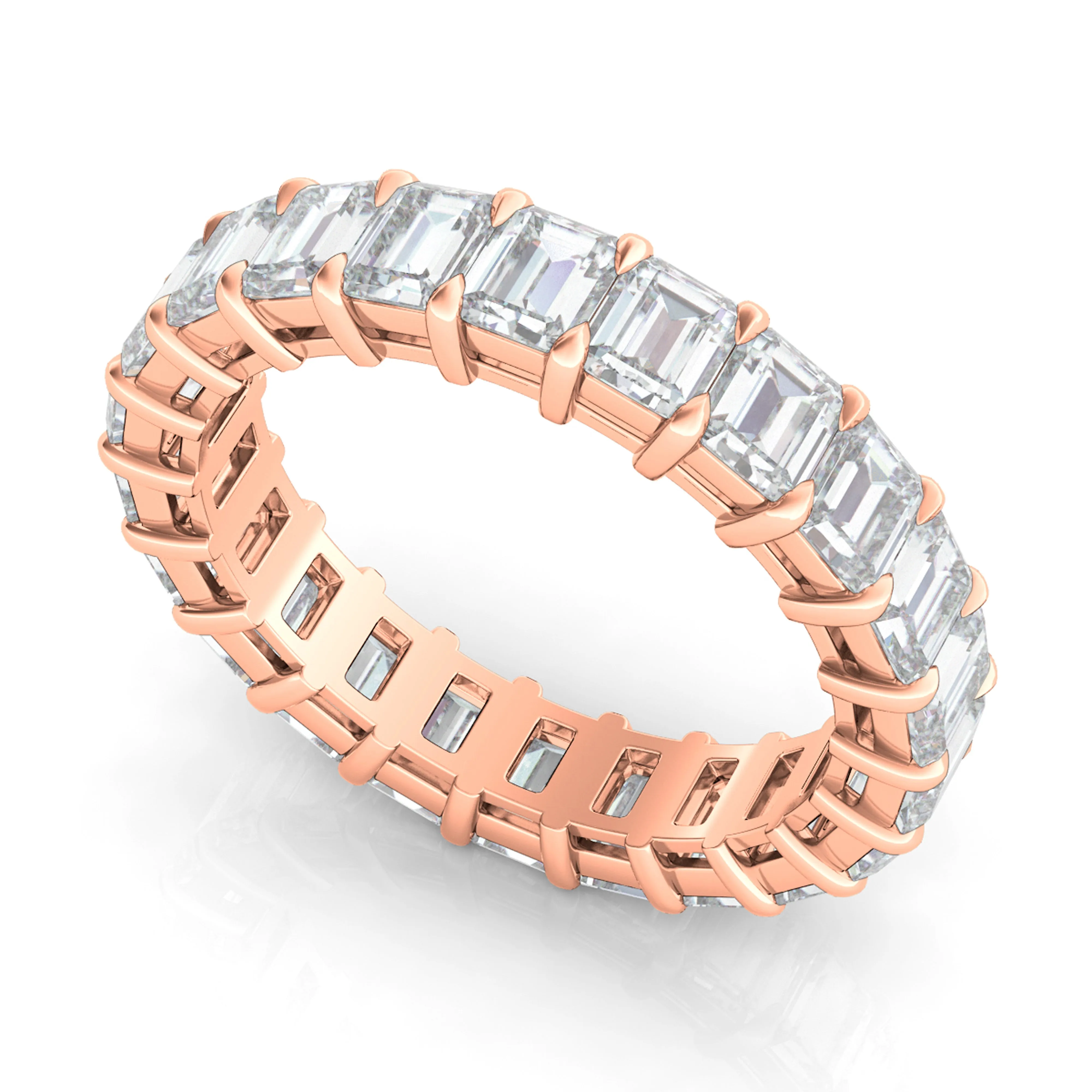 Petite Emerald Cut Diamond Eternity Band