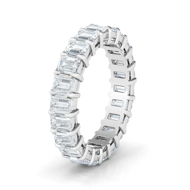 Petite Emerald Cut Diamond Eternity Band