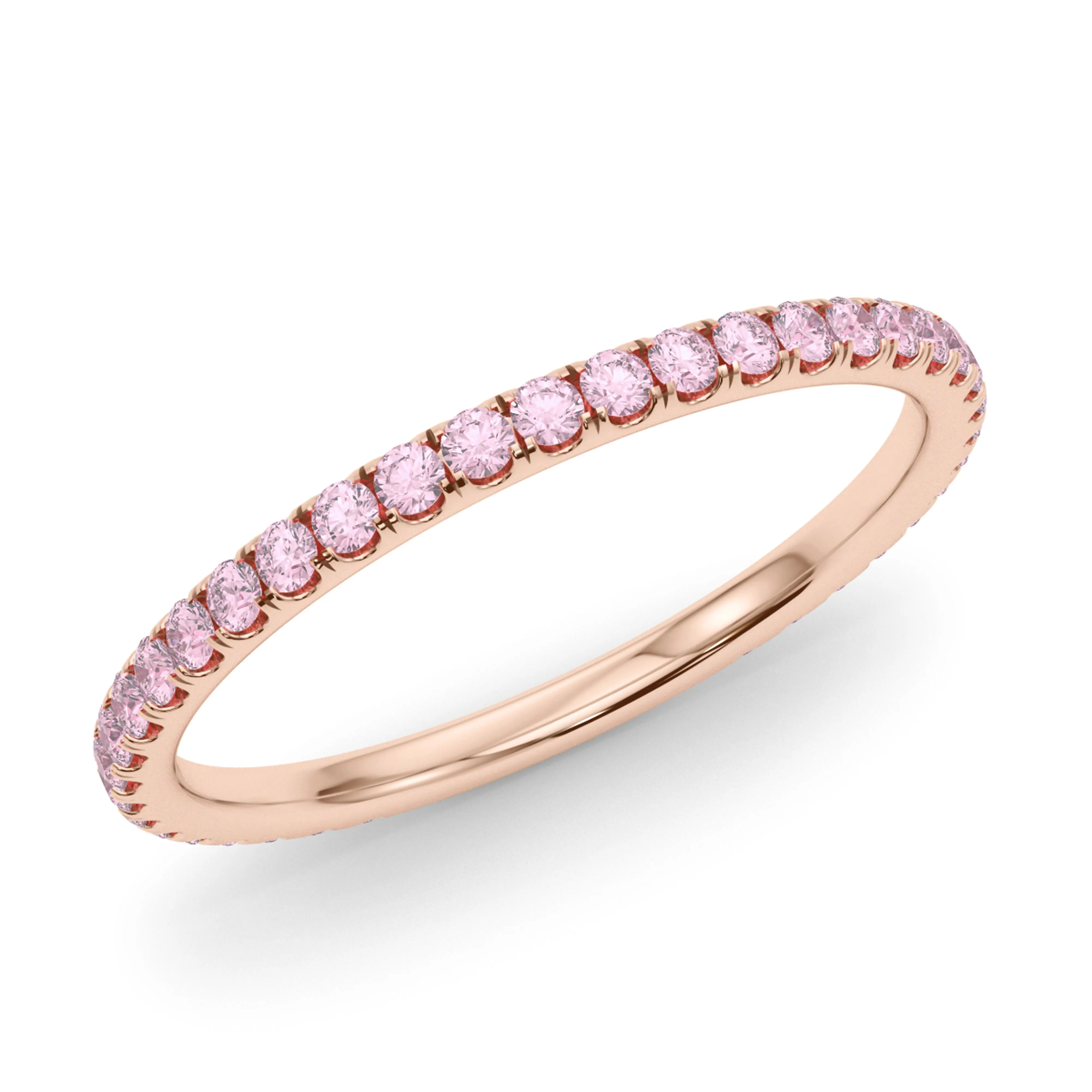 Petite Fancy Pink Diamond Eternity Band