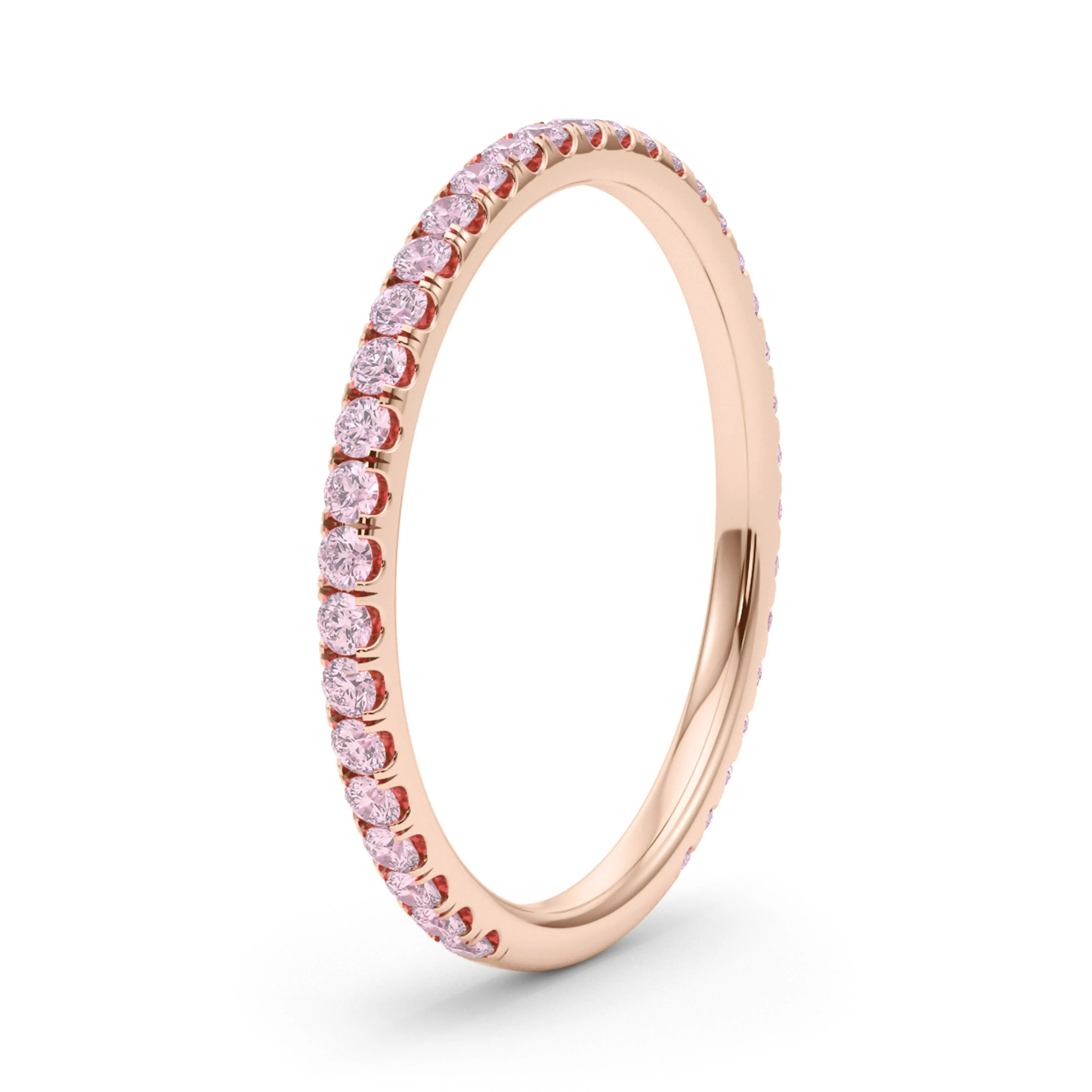 Petite Fancy Pink Diamond Eternity Band