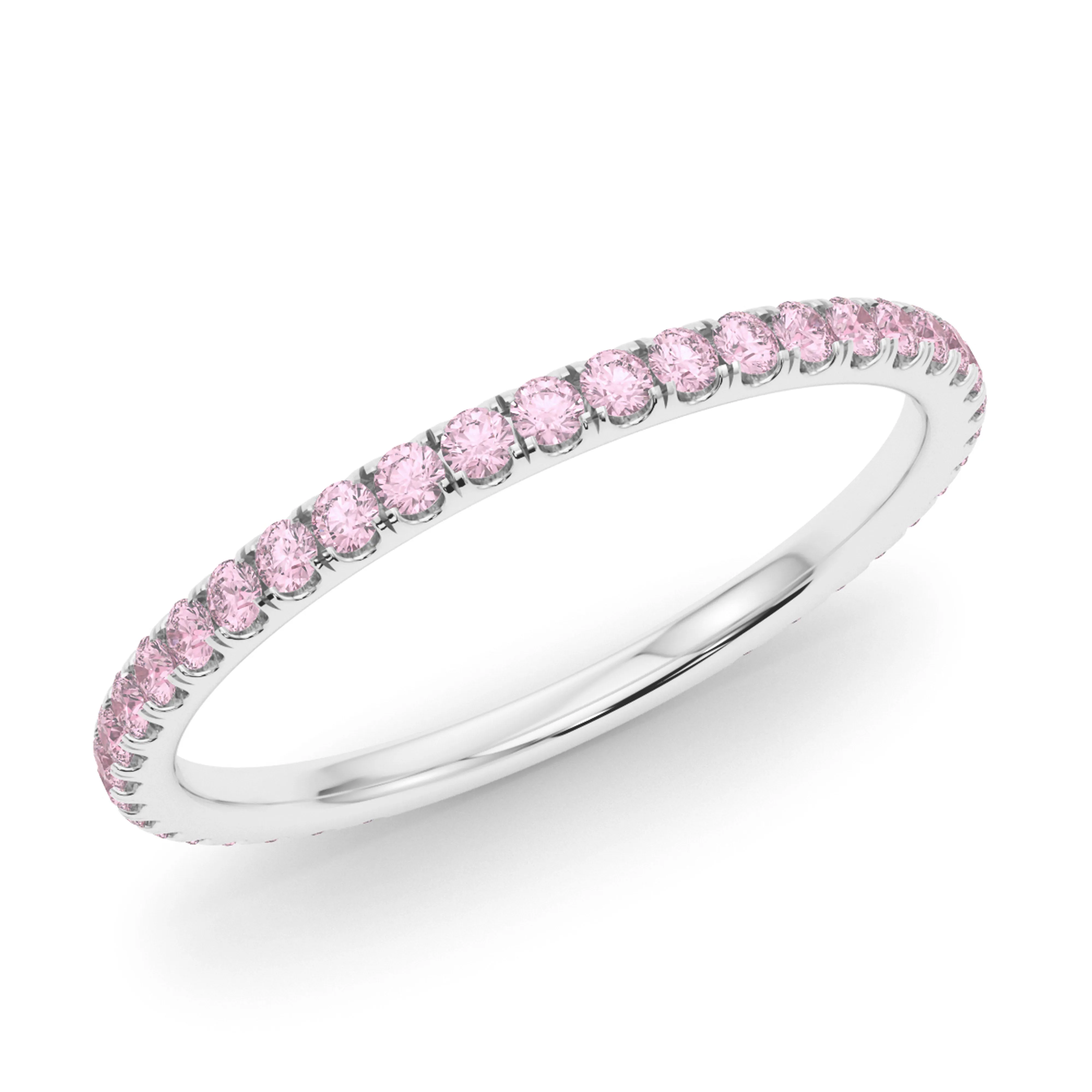 Petite Fancy Pink Diamond Eternity Band