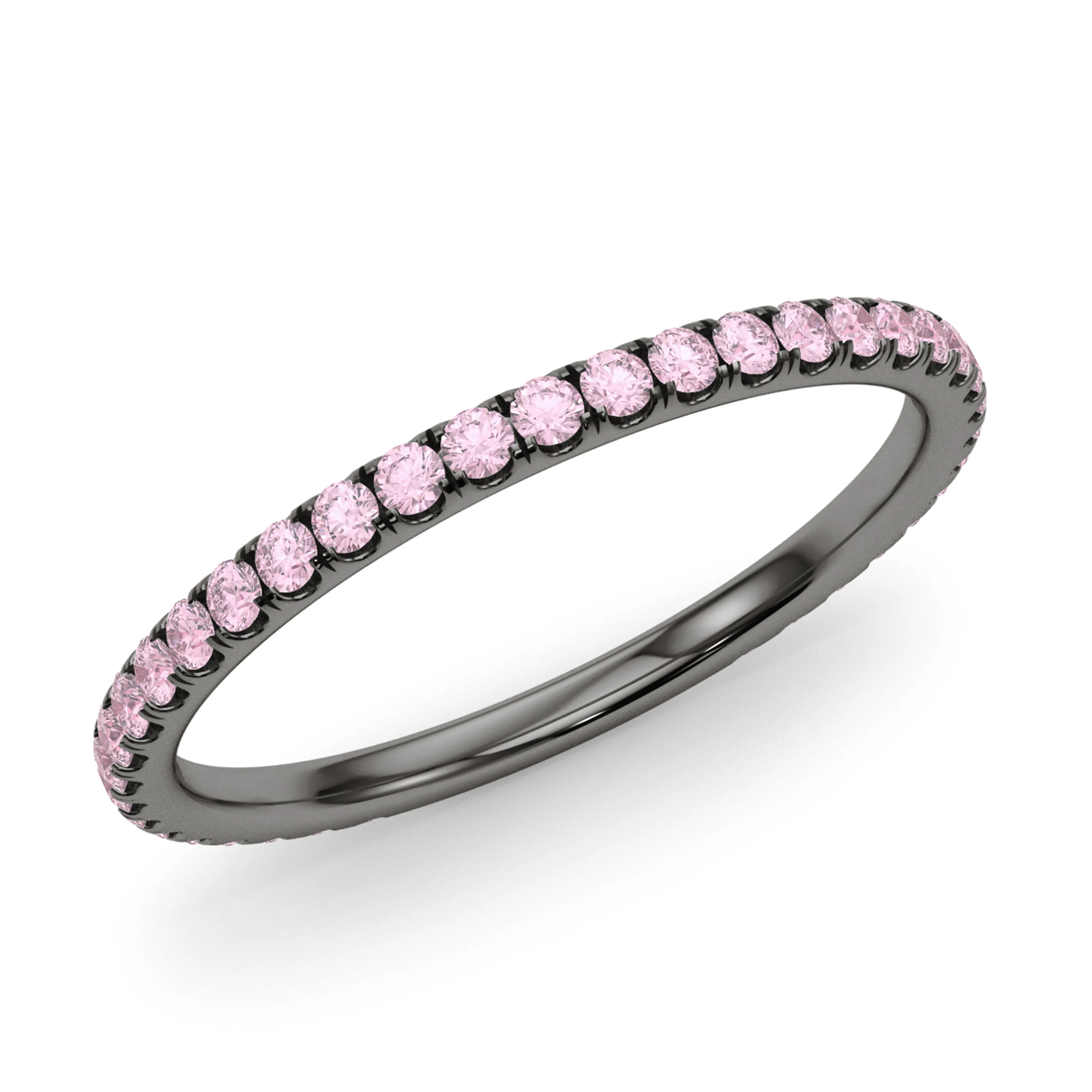 Petite Fancy Pink Diamond Eternity Band