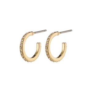 Roberta Pi Earrings | Gold Plated Crystal 12mm