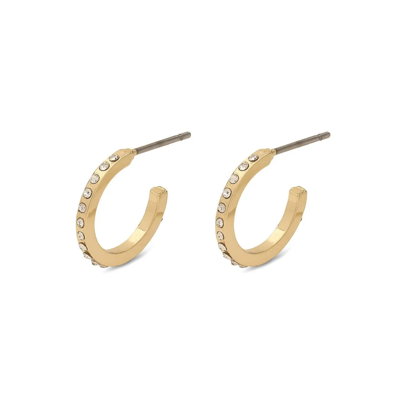 Roberta Pi Earrings | Gold Plated Crystal 12mm