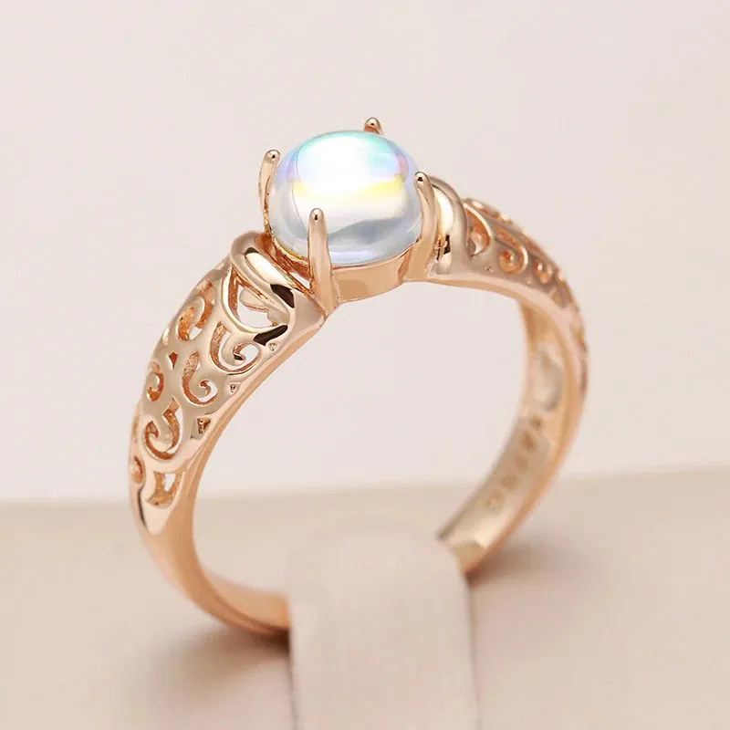 Rosegold Moonstone Ring