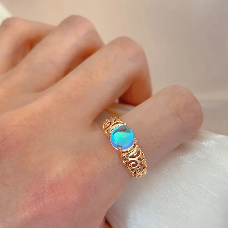 Rosegold Moonstone Ring