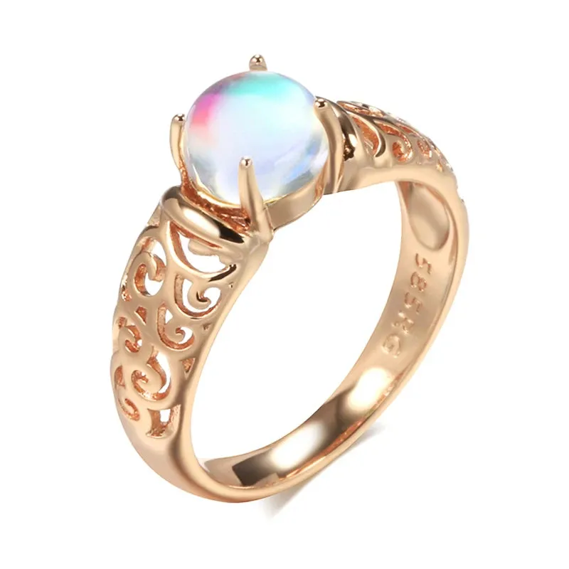 Rosegold Moonstone Ring