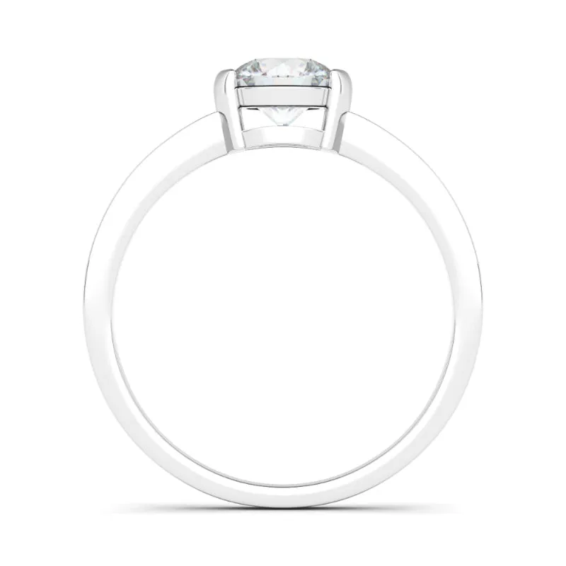 Round Half Bezel Diamond Ring