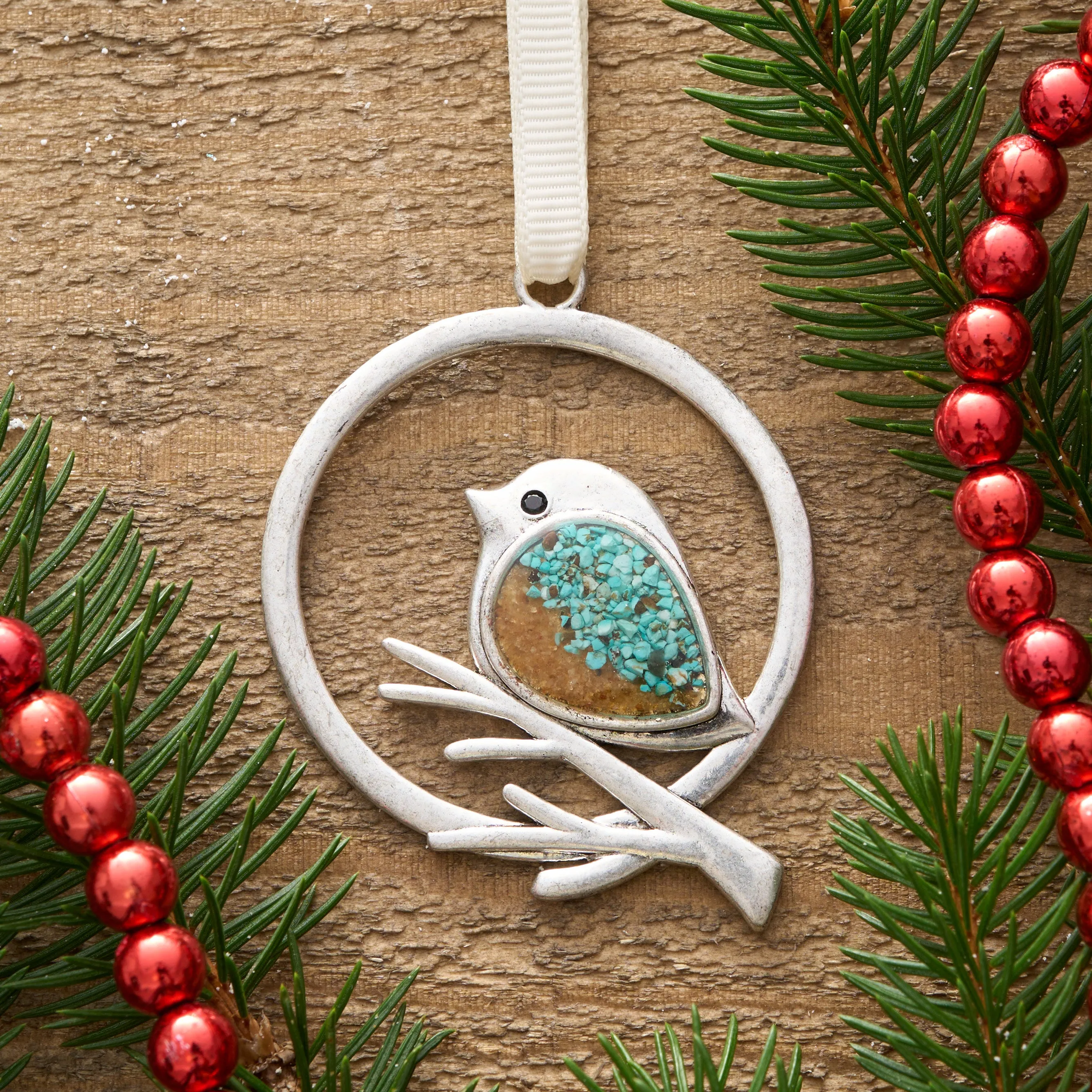 Sand Birdie Branch Ornament Gift Set