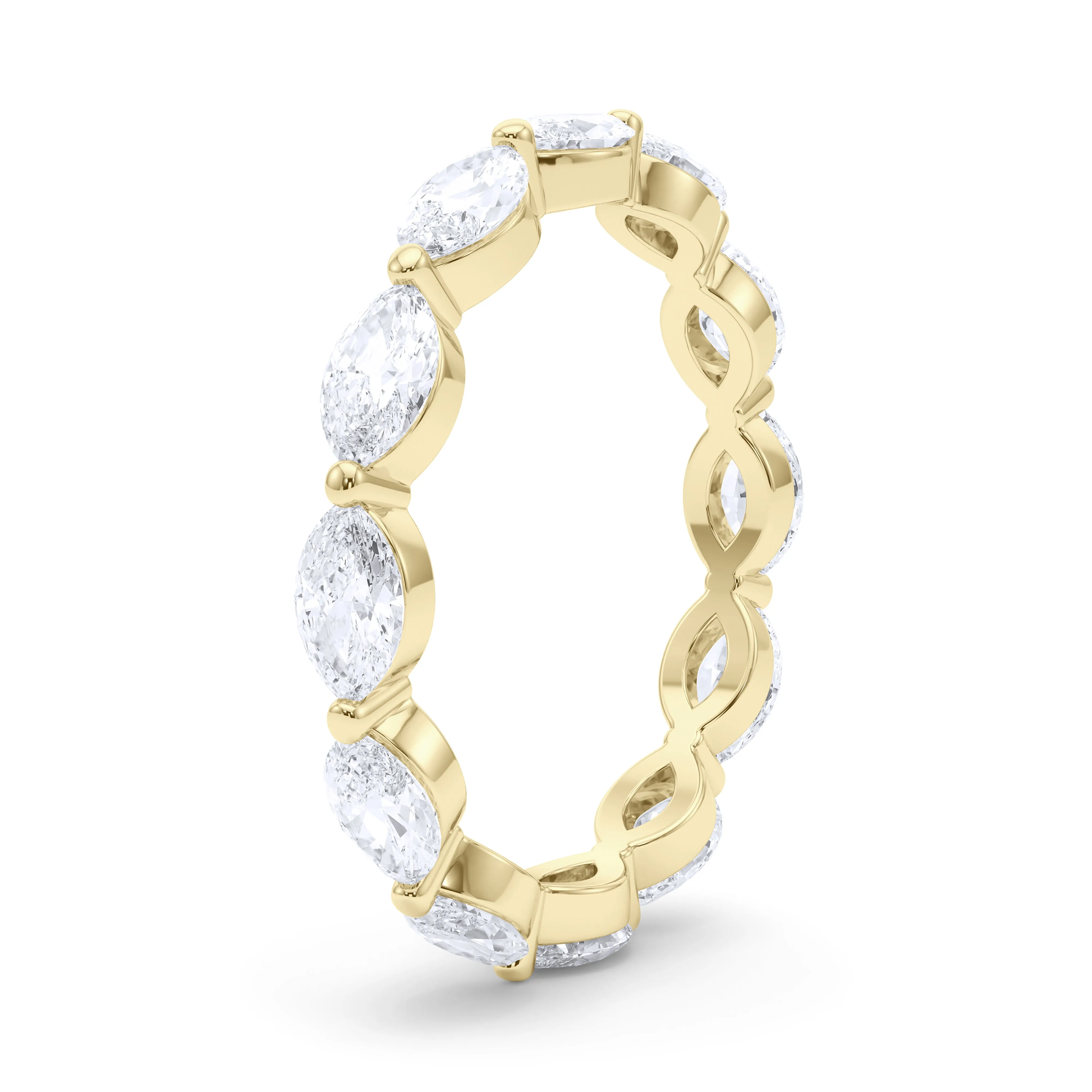 Sideways Marquise Diamond Eternity Band