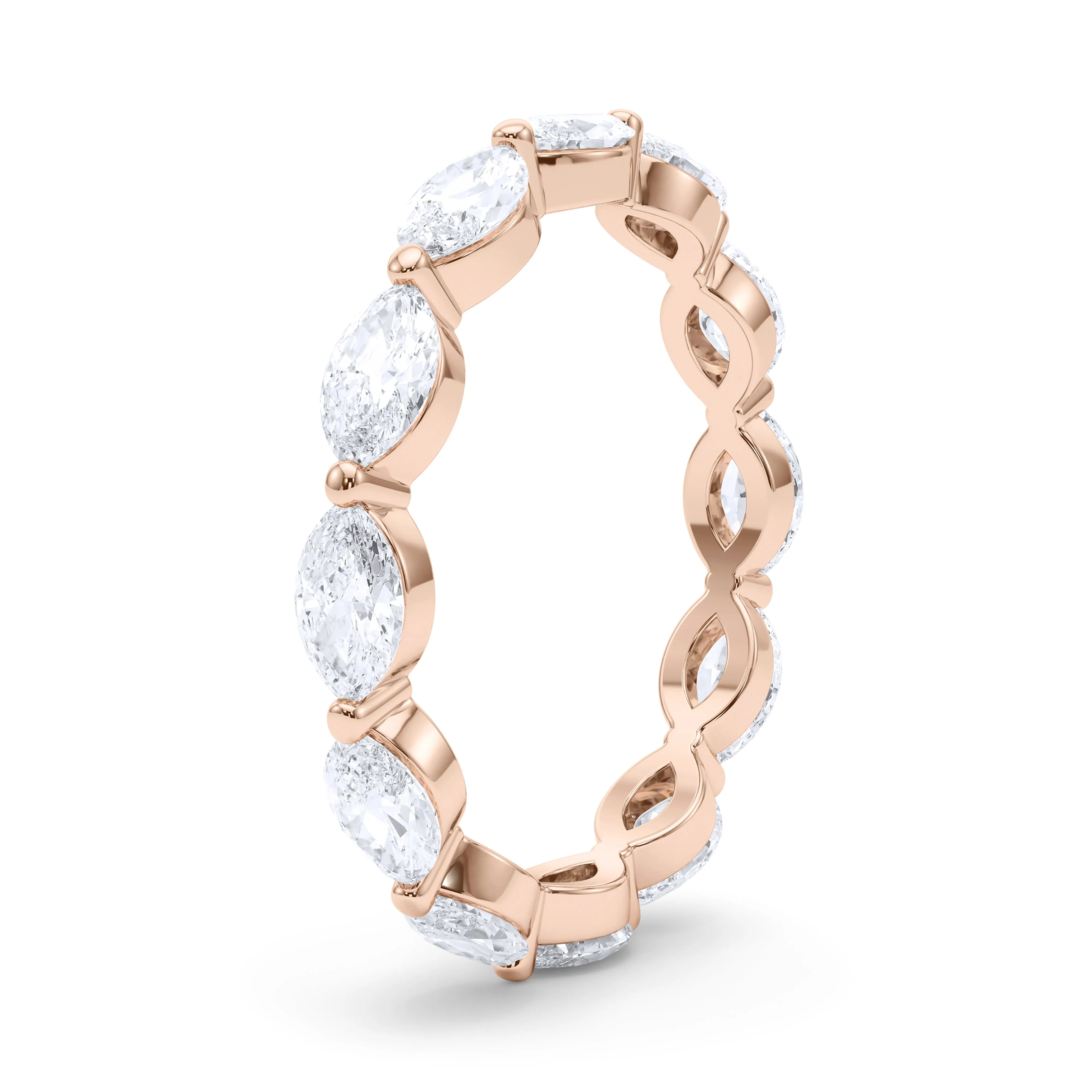 Sideways Marquise Diamond Eternity Band