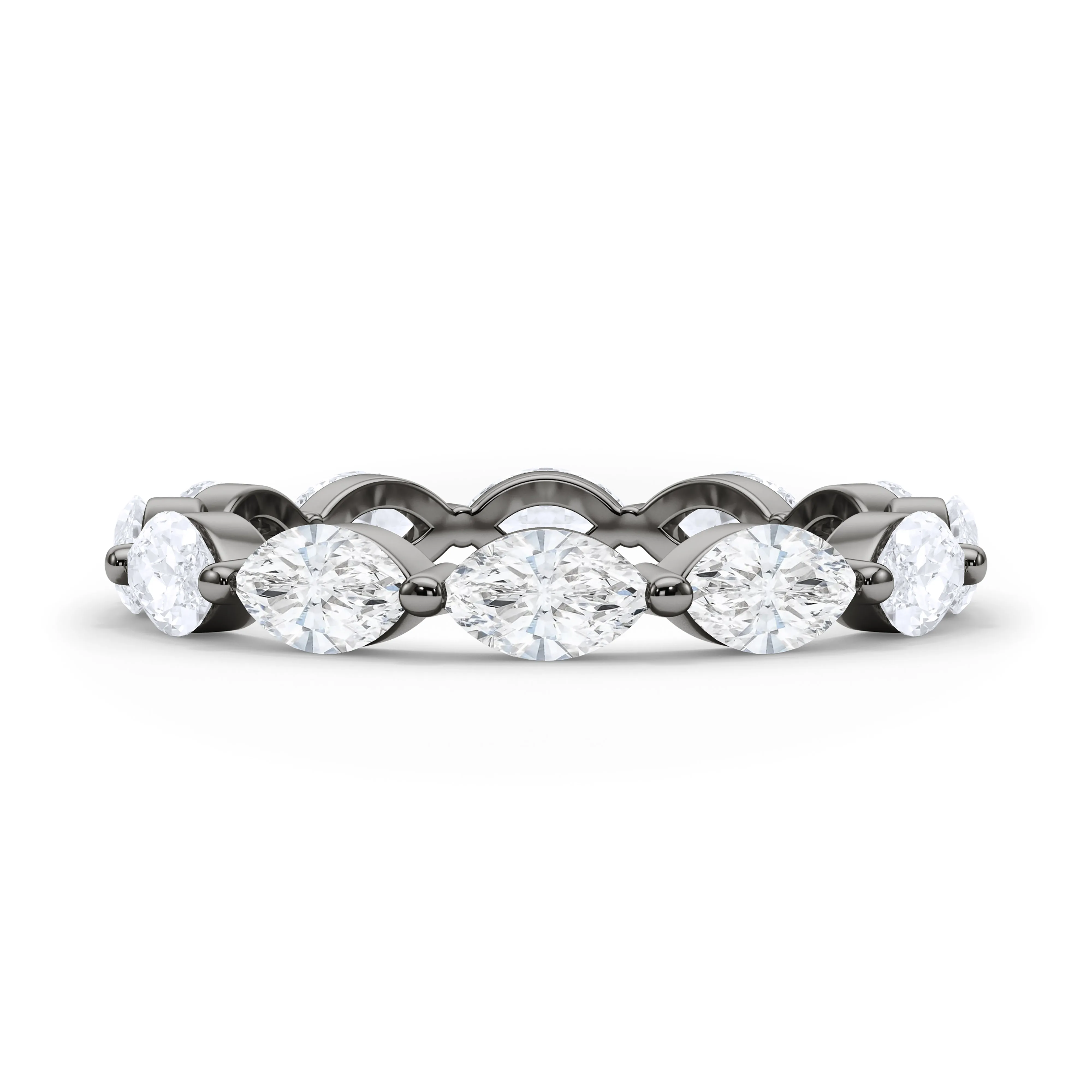 Sideways Marquise Diamond Eternity Band