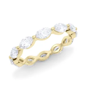 Sideways Marquise Diamond Eternity Band