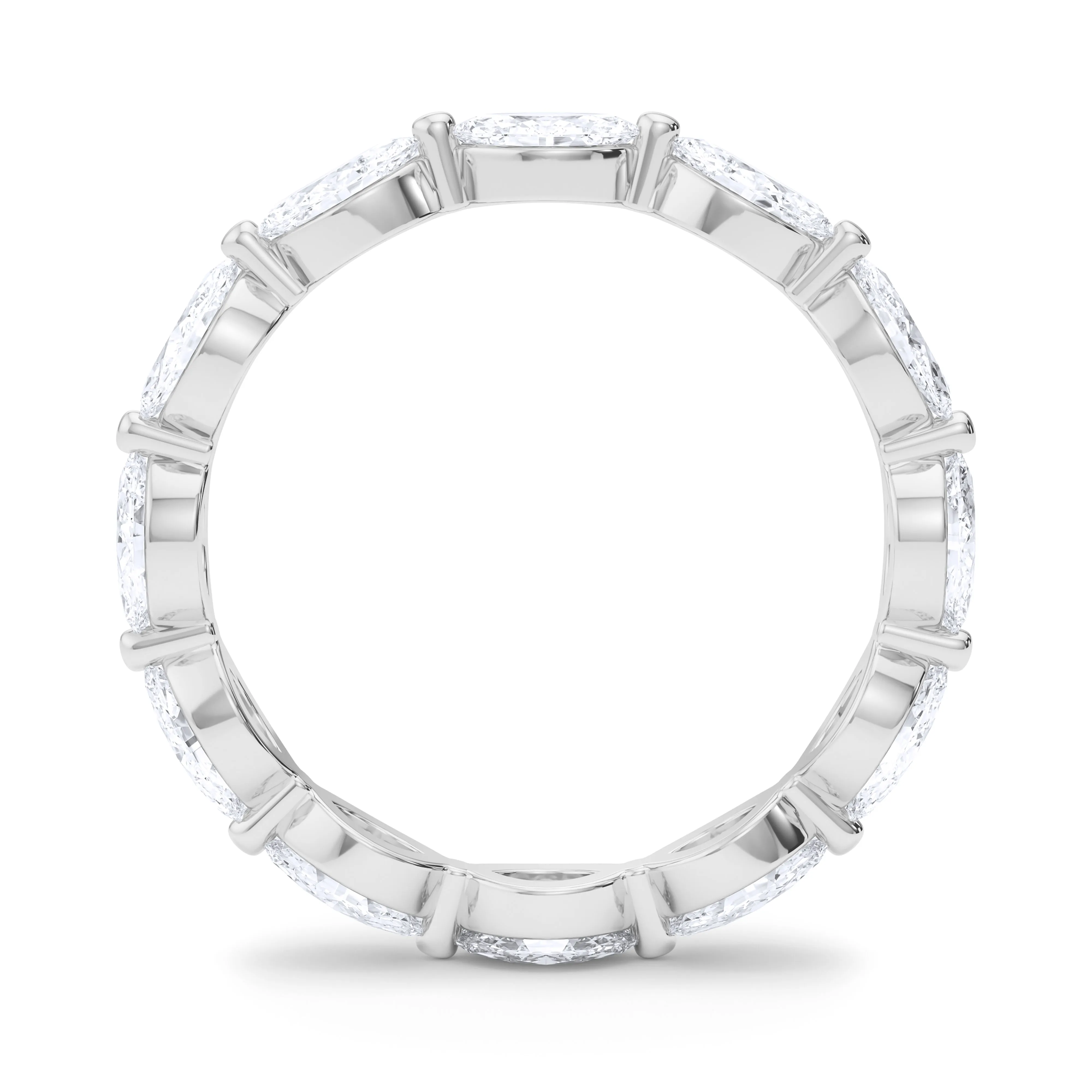 Sideways Marquise Diamond Eternity Band