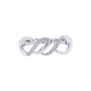 Silver Infinite Flourish Diamond Ring