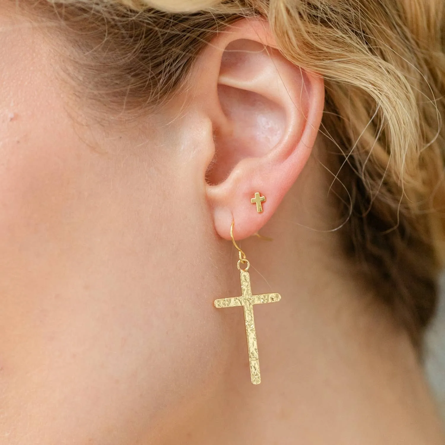 Small Cross Studs