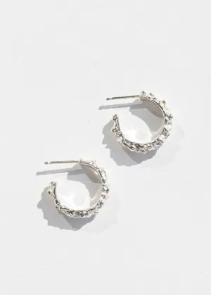 Small Roca Hoops in Sterling Silver