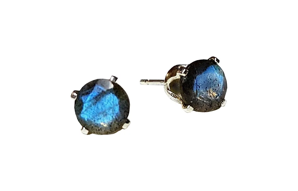 Sterling Silver labradorite studs