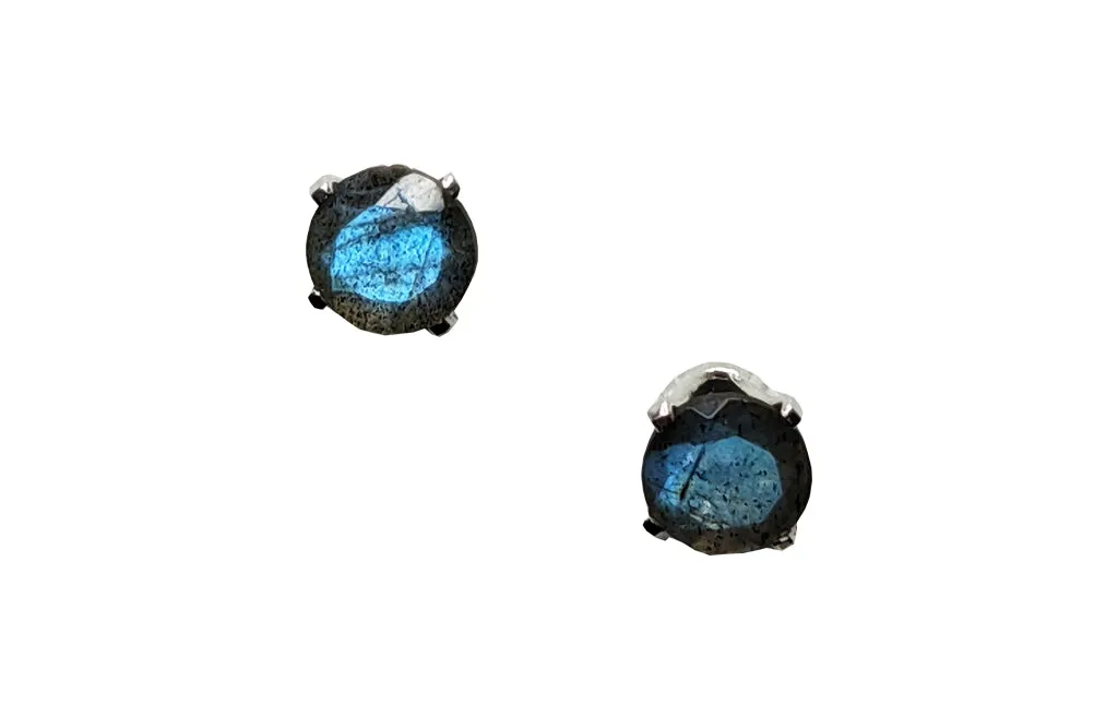 Sterling Silver labradorite studs