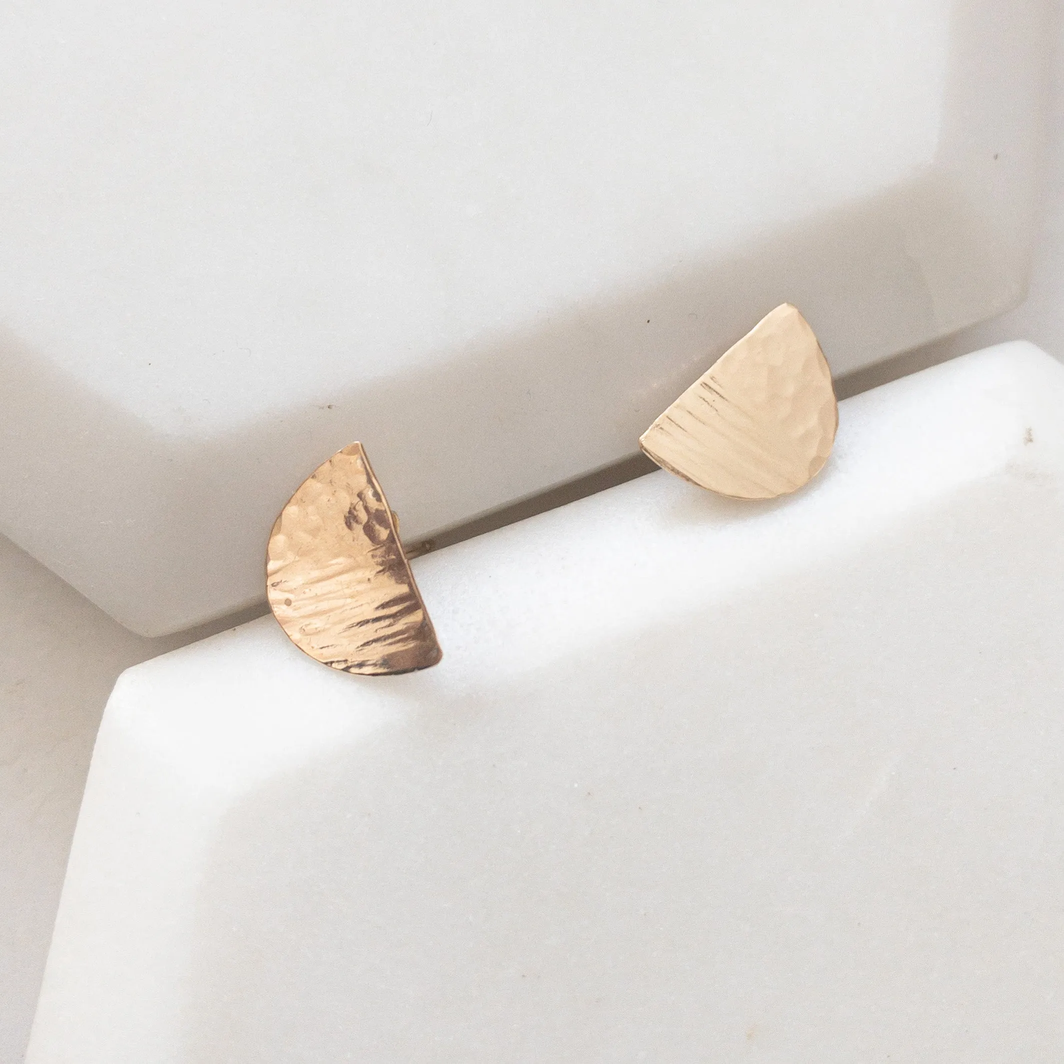 Textured Luna Studs