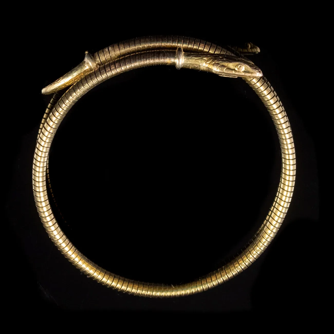 Vintage Snake Bangle 18Ct Rolled Gold