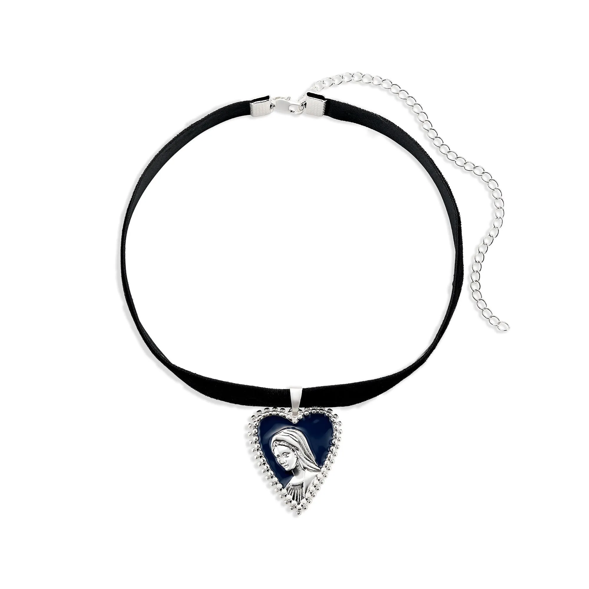 VIRGIN VELVET CHOKER SAPPHIRE BLUE (MIRROR PALAIS X THE M JEWELERS)