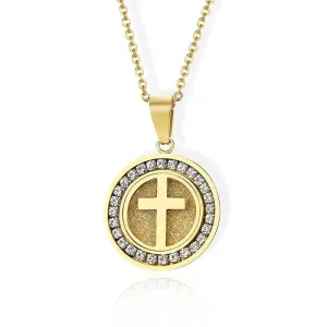 Women's Christian Necklace<br> Medallion (Golden)