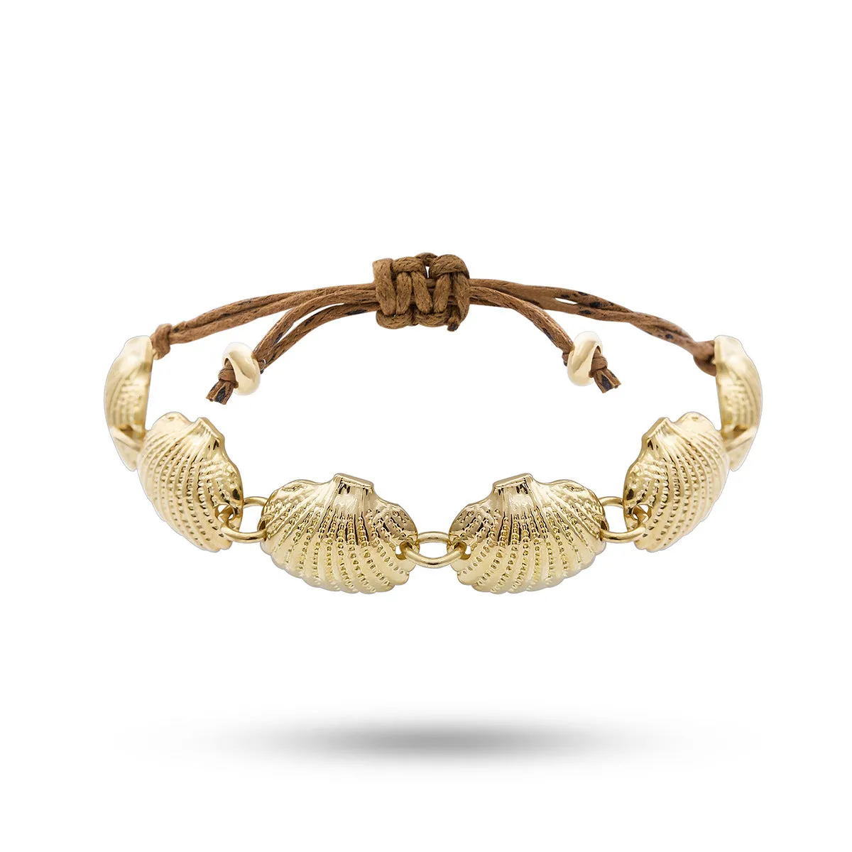 Women's Simple Versatile Geometric Scalloped Shell Braided Bracelet