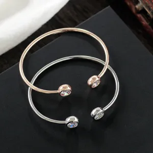 Women's Versatile Simple Electroplating Inlaid Zircon Bracelet