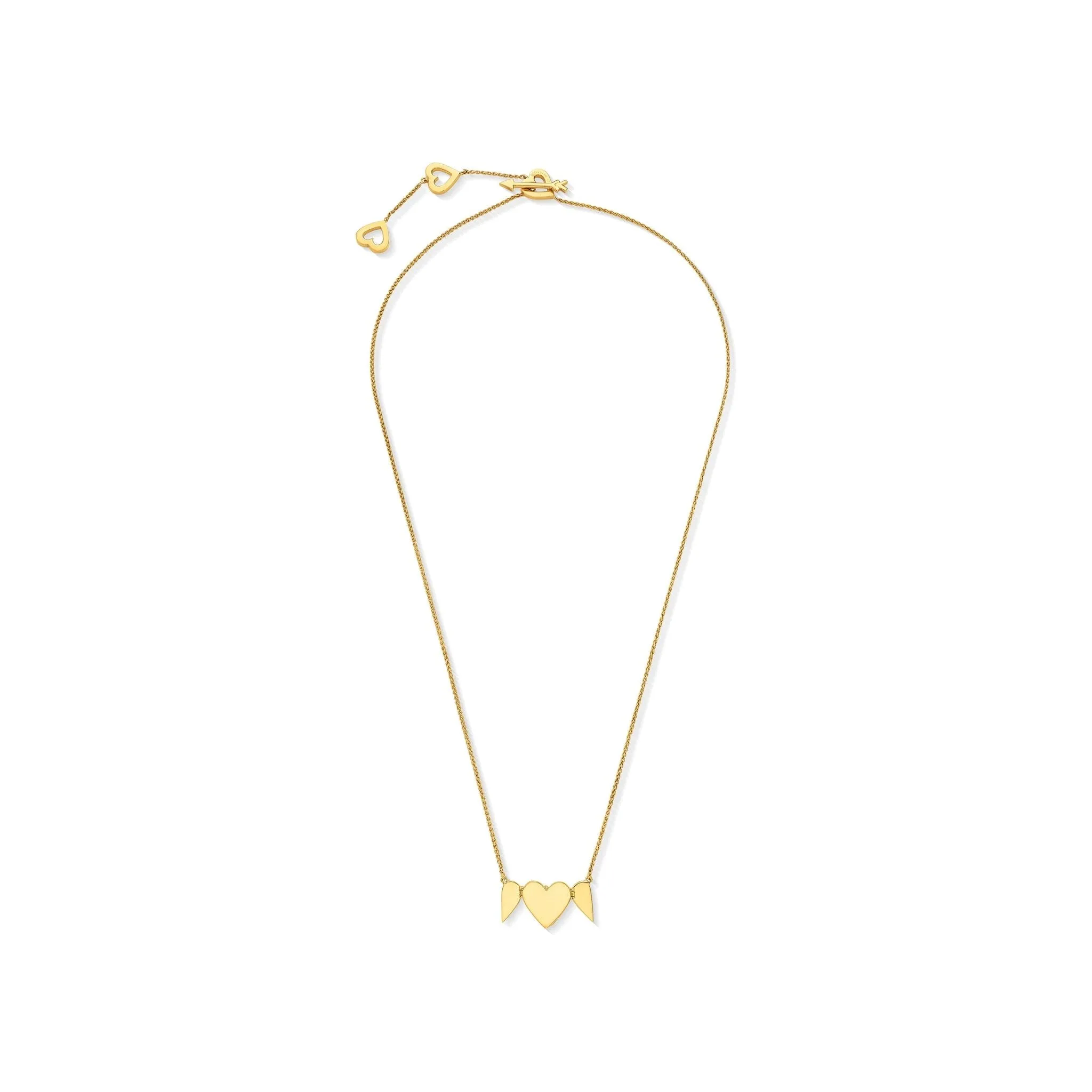 Yellow Gold Endless 3 Heart Necklace