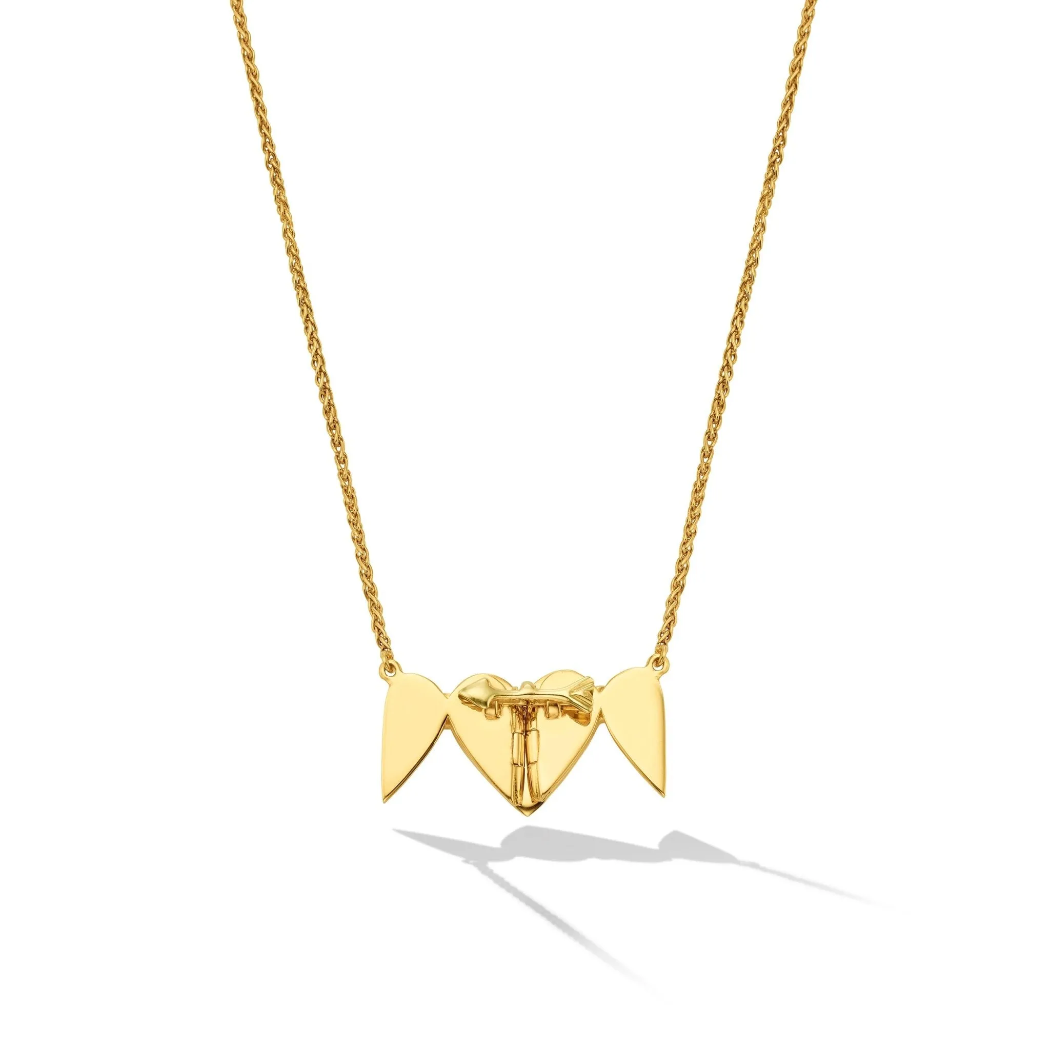 Yellow Gold Endless 3 Heart Necklace